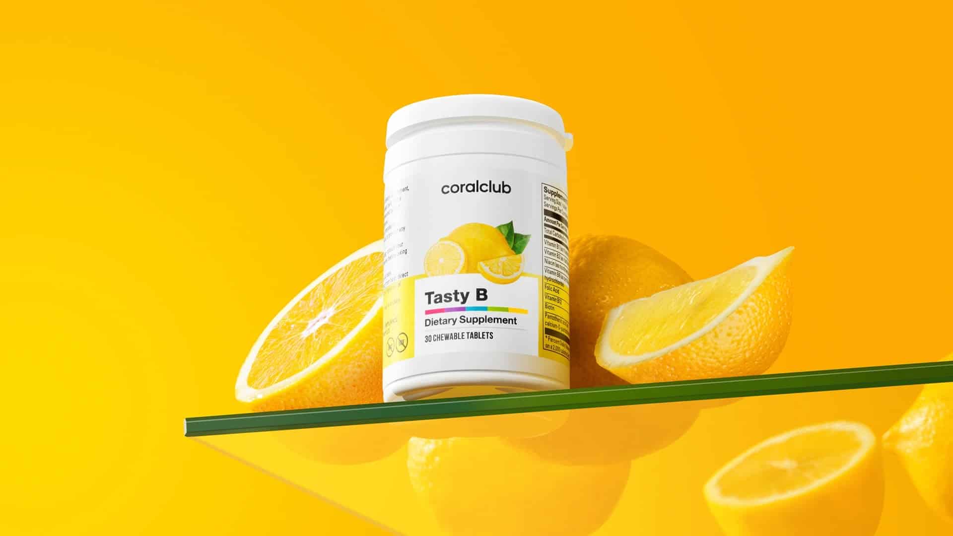 TASTY B with lemon flavor